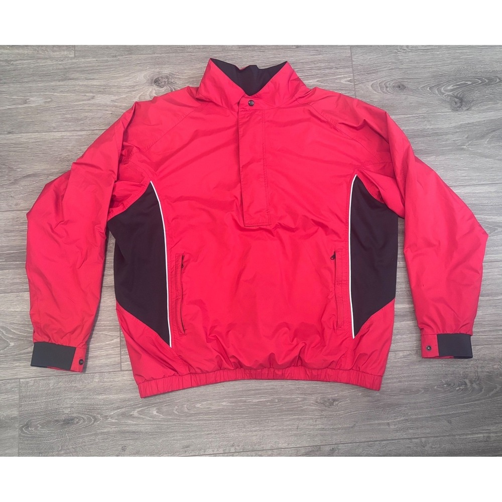 Gorpcore Golf Jacket FootJoy‎ DryJoys Waterproof Pullover Red XL Lightweight